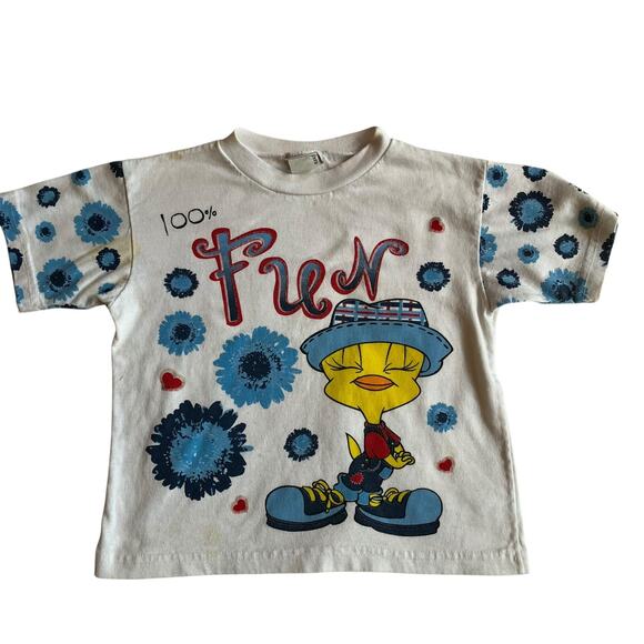 Vintage Looney Tunes Girl's Tweety Bird Shirt Size Medium - Picture 1 of 10